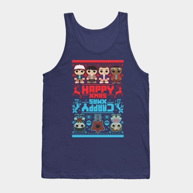 Stranger "Pixels" Things Xmas Tank Top by diegocallaghan@gmail.com